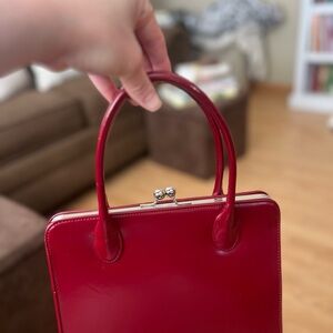 Preston & York Red Patent Top-Handle Women's Bag